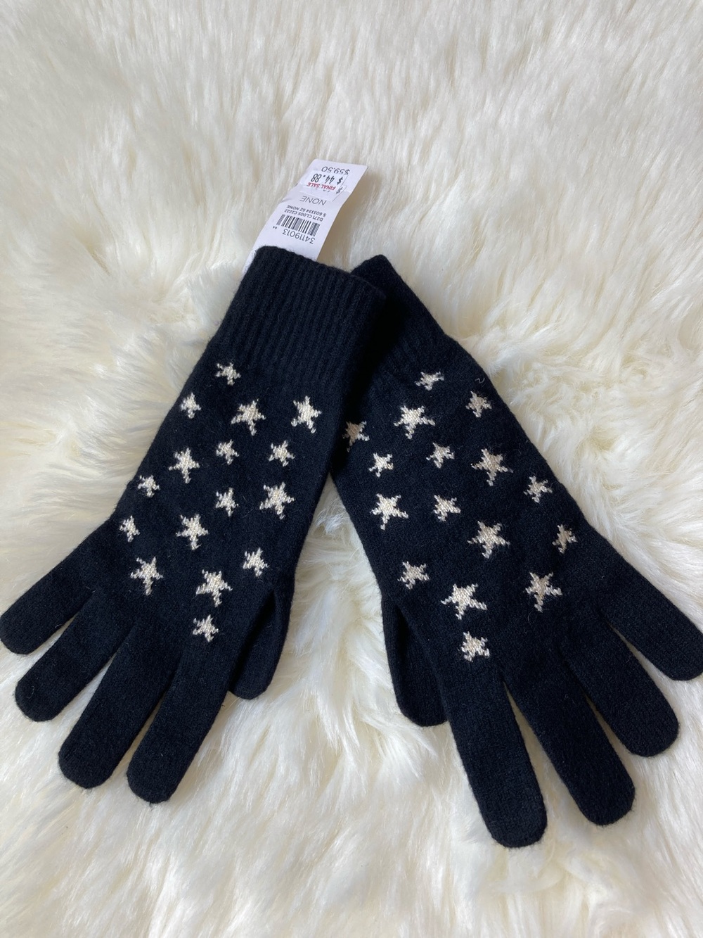 NWT Ann Taylor star design mitten gloves celestial